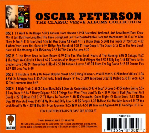 Oscar Peterson: The Classic Verve Albums Collection [4CD]