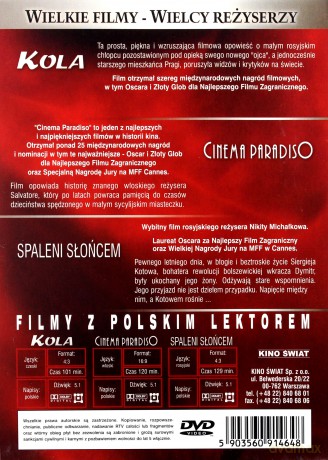 Pakiet Wielkie filmy: Kola / Cinema Paradiso / Spaleni słońcem BOX [3DVD]