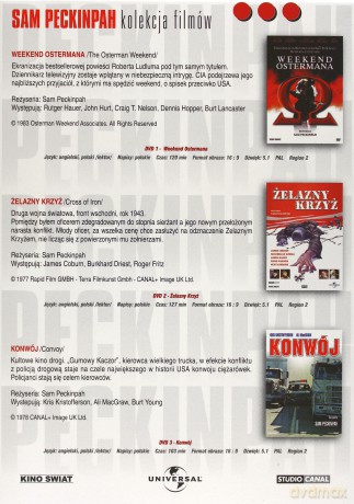 Pakiet Sama Peckinpaha: Weekend Ostermana / Żelazny Krzyż / Konwój BOX [3DVD]