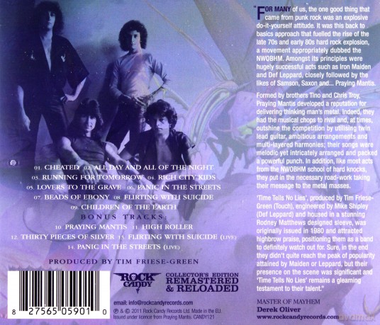 Praying Mantis: Time Tells No Lies [CD]