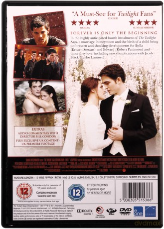 The Twilight Saga: Breaking Dawn - Part 1 (Saga Zmierzch: Przed świtem. Część 1) [DVD]