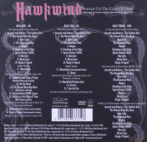 Hawkwind: Warrior On The Edge Of Time [2CD+1DVD]