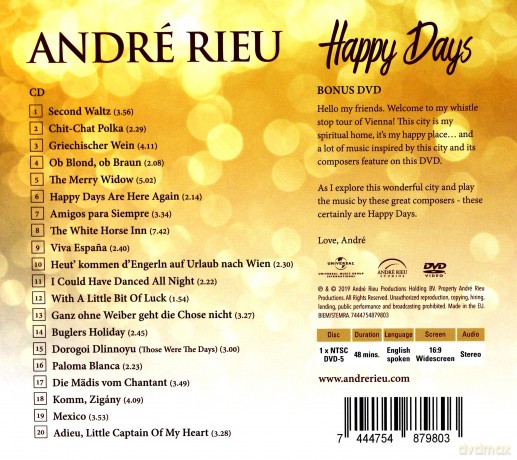 Andre Rieu: Happy Days (Deluxe) [CD]+[DVD]