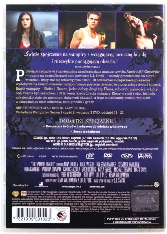 Pamiętniki wampirów sezon 1 cz. 1 [2DVD]