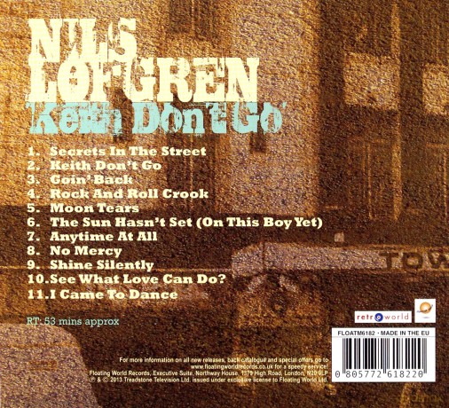 Nils Lofgren: Keith Don't Go-Live At The T&C [CD]