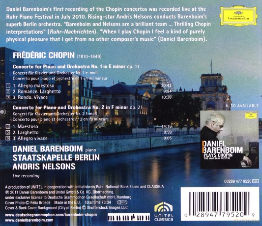 Daniel  Barenboim: Chopin Concertos [CD]