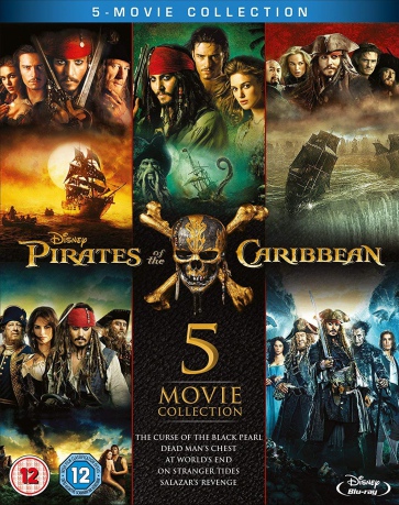 Pirates Of The Caribbean 1-5 (Piraci z Karaibów: Klątwa Czarnej Perły / Piraci z Karaibów - Skrzynia umarlaka / Piraci z Karaibów: Na krańcu świata / Piraci z Karaibów: Na nieznanych wodach / Piraci z Karaibów: Zemsta Salazara) [5xBlu-Ray]