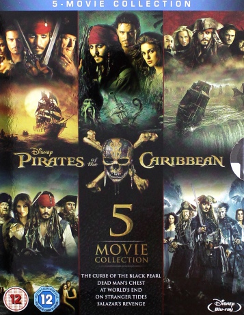 Pirates Of The Caribbean 1-5 (Piraci z Karaibów: Klątwa Czarnej Perły / Piraci z Karaibów - Skrzynia umarlaka / Piraci z Karaibów: Na krańcu świata / Piraci z Karaibów: Na nieznanych wodach / Piraci z Karaibów: Zemsta Salazara) [5xBlu-Ray]