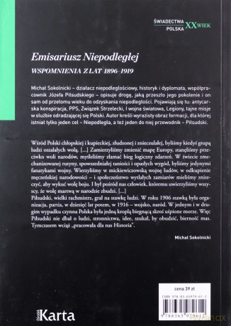 Emisariusz Niepodległej. Wspomnienia z lat 1896-1919 - Michał Sokolnicki [KSIĄŻKA]