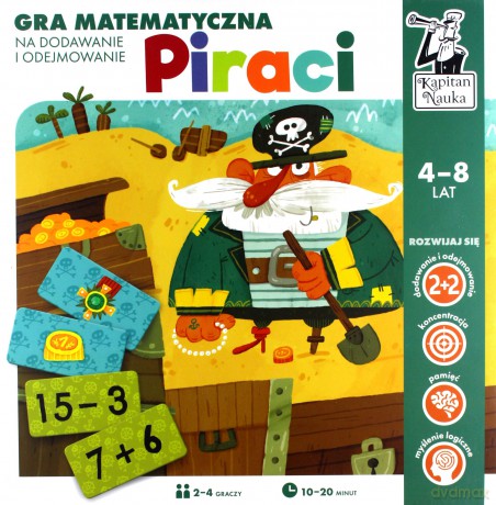 Gra matematyczna piraci na dodawanie i odejmowanie. Kapitan Nauka [GRA]