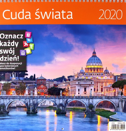 Kalendarz 2020 cuda świata 30x30 [KALENDARZ]