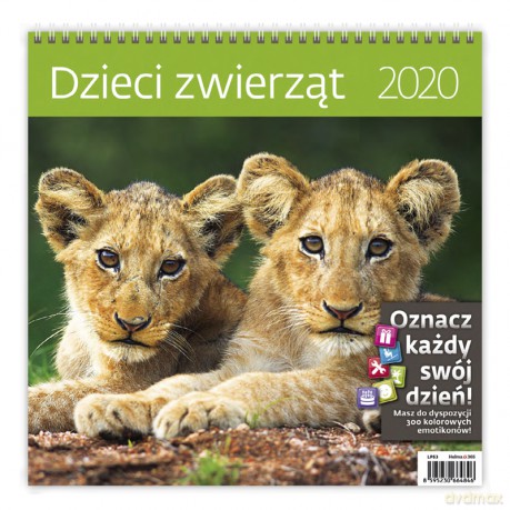 Kalendarz 2020 dzieci zwierząt 30x30 [KALENDARZ]