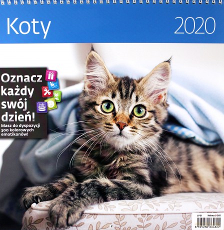 Kalendarz 2020 koty 30x30 [KALENDARZ]
