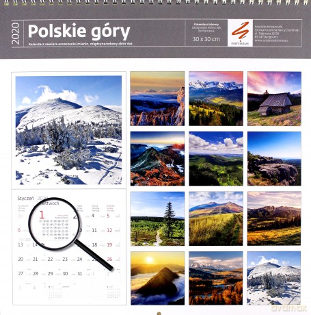 Kalendarz 2020 Polskie góry 30x30 [KALENDARZ]