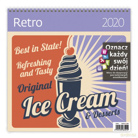 Kalendarz 2020 retro 30x30 [KALENDARZ]