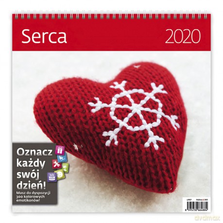 Kalendarz 2020 serca 30x30 [KALENDARZ]