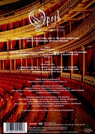 Opeth: In Live Concert At The Royal [2DVD]