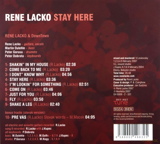 Rene Lacko: Stay Here [CD]