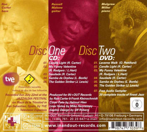 Ron Carter Golden Striker Trio: San Sebastian [2CD]+[DVD]
