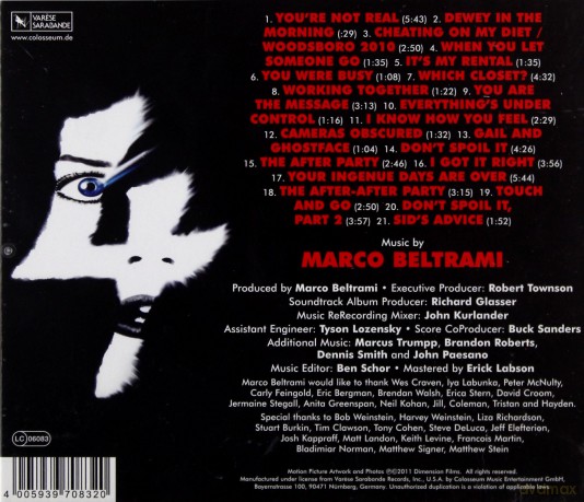 Scream 4 soundtrack (Krzyk 4) (Marco BELTRAMI) [CD]