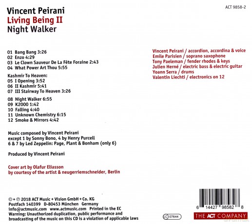 Peirani, Vincent: Living Being II / Night Walker [Winyl]