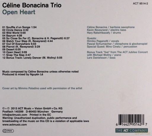 Bonacina, Celine Trio: Open Heart [CD]