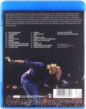 Simply Red: Farewell - Live At Sydney Opera [Blu-Ray]
