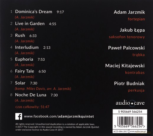 Adam Jarzmik Quintet: Euphoria [CD]