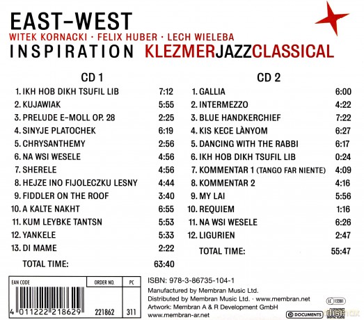 East-West Inspiration: Klezmer Jazz Classical [2CD]