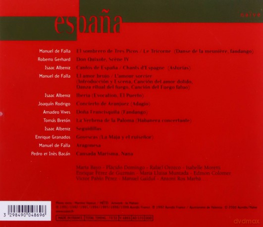 Espana (Albeniz, De Falla, Gerhard, Granados, Rodrigo, Vives, Breton, Bacan) [CD]