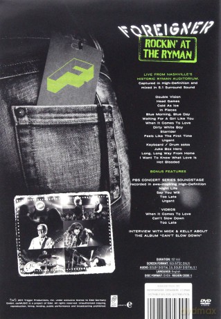 Foreigner: Rockin At The Ryman (jewel case) [DVD]