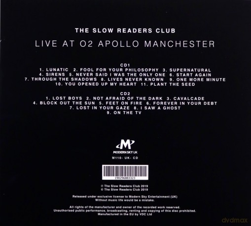 The Slow Readers Club: Live At The Apollo [2CD]+[DVD]