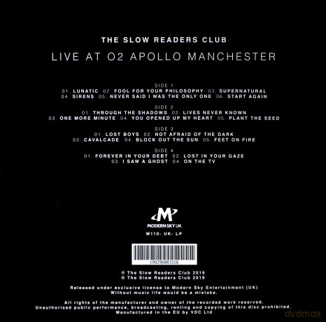 The Slow Readers Club: Live At The Apollo [2xWinyl]