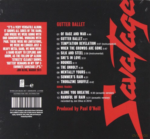 Savatage: Gutter Ballet (Digipack) [CD]
