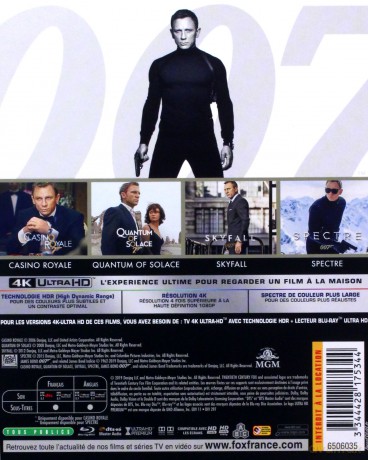 007 James Bond Daniel Craig: Casino Royale / Quantum of Solace / Skyfall / Spectre [4xBlu-Ray 4K]+[4xBlu-Ray]