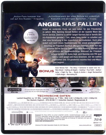 Angel Has Fallen (Świat w ogniu) [Blu-Ray 4K]+[Blu-Ray]
