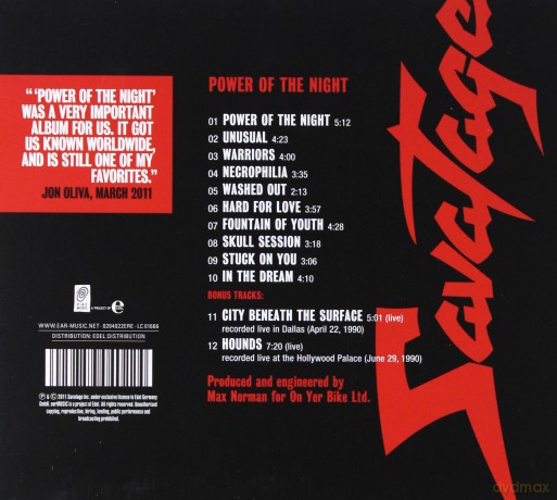 Savatage: Power Of The Night (Digipack) [CD]