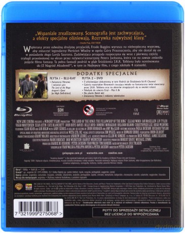 Władca Pierścieni Kolekcja: Drużyna Pierścienia / Dwie Wieże / Powrót Króla [3xBlu-Ray]+[3DVD]