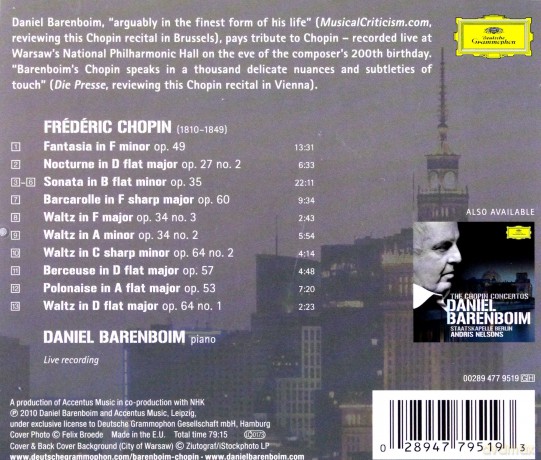 Daniel Barenboim: The Warsaw Recital  [CD]