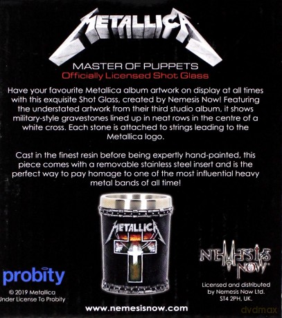 Metallica Master Of Puppets Shot Glass