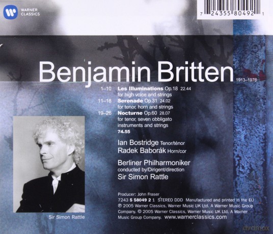 Bostridge/Bp/Rattle: Britten/Les Illumination [CD]