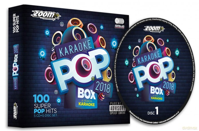 Zoom Karaoke: Pop Box 2018: A Year In Karaoke - Party Pack - 100 Songs [5CD]