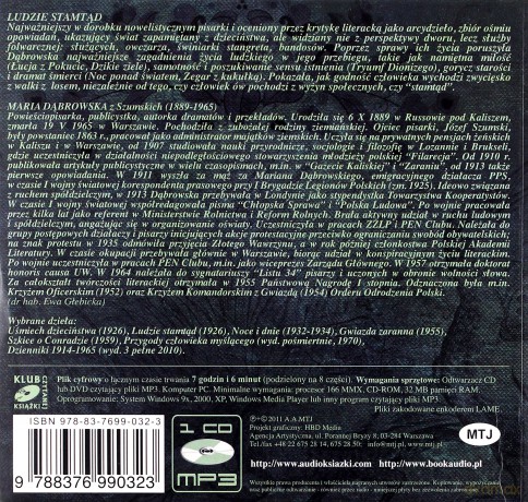 Ludzie stamtąd - Maria Dąbrowska [AUDIOBOOK] [CD-mp3]