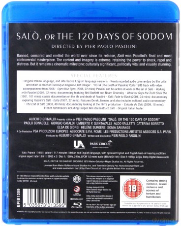 Salo, or the 120 Days of Sodom [2xBlu-Ray]
