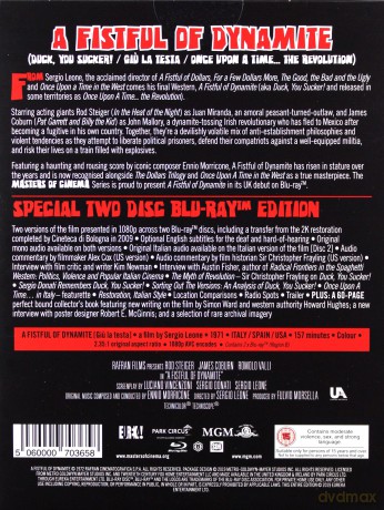 A Fistful Of Dynamite (Aka Duck. You Sucker!) (Giu La Testa) (Garść dynamitu) [Blu-Ray]