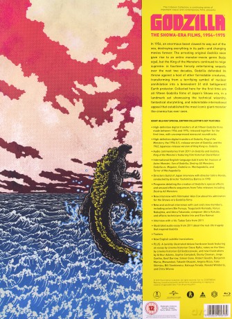 Godzilla Box - The Showa Films 1954-1975 (Criterion Collection) (Godzilla / Godzilla kontratakuje / King Kong kontra Godzilla / Godzilla kontra Mothra / Ghidorah - Trójglowy potwór / Inwazja potworów / Ebirah - potwór z głębin / Syn Godzilli / Zniszczyć w