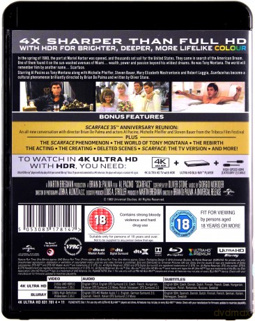 Człowiek z blizną (35th Anniversary) [Blu-Ray 4K]+[Blu-Ray]