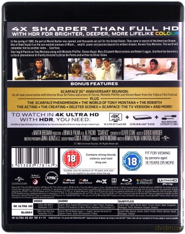 Człowiek z blizną (35th Anniversary) [Blu-Ray 4K]+[Blu-Ray]