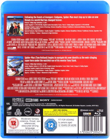 Spider-Man: Homecoming & Far From Home [Blu-Ray]