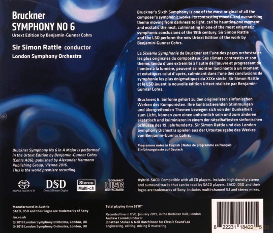 London Symphony Orchestra & Sir Simon Rattle: Bruckner: Symphony No. 6 [SACD]